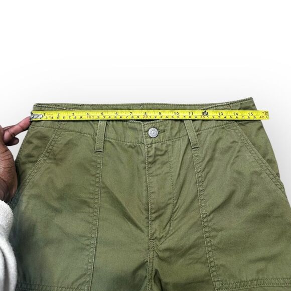Levi’s 94 Pants Women’s 27 Baggy Mid Rise Straight Leg Martini Olive Twill - Picture 4 of 9